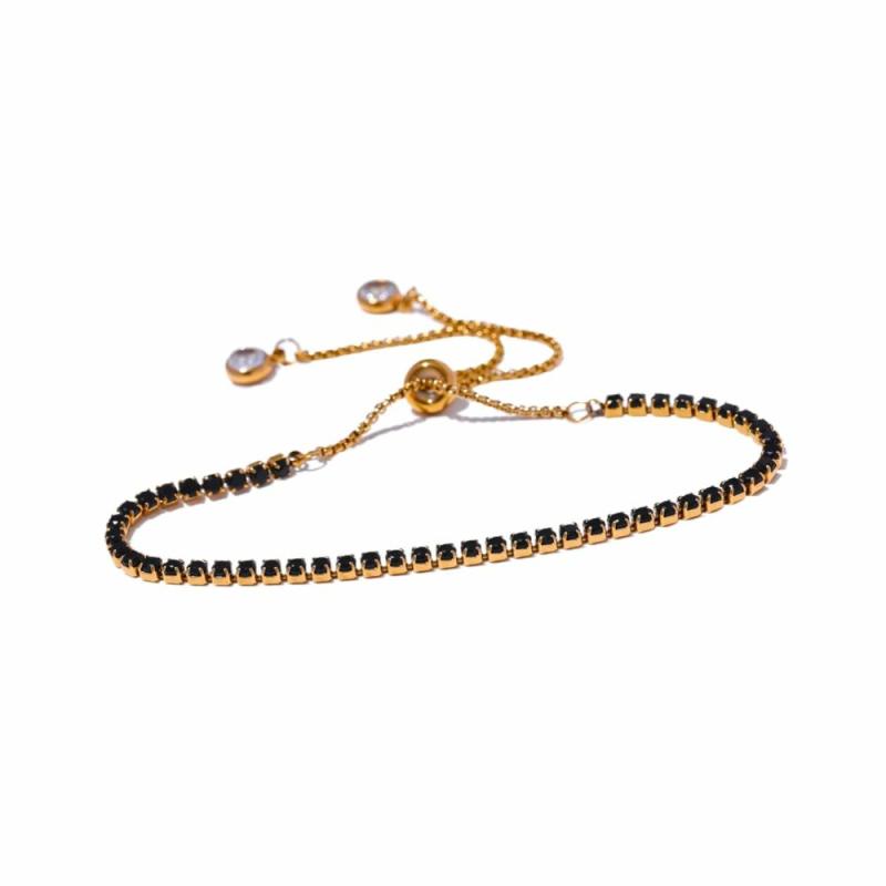 Bracelets | Diamantés Noir Adjustable Bracelet Bracelets Bracelets