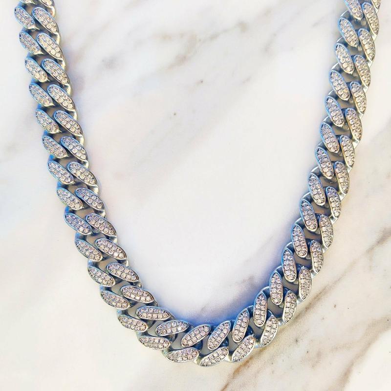 Chains | 13mm 18K Gold Diamond Miami Cuban Link Chains Chains