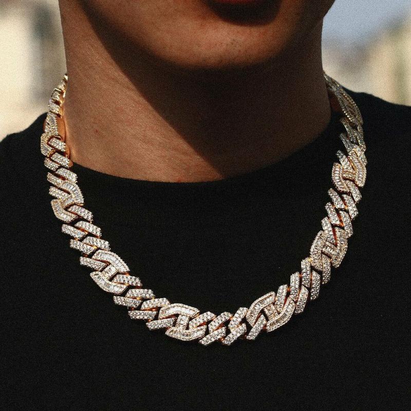 Chains | 15mm 18k Gold Diamond Infinity Cuban Link Chain Chains Chains