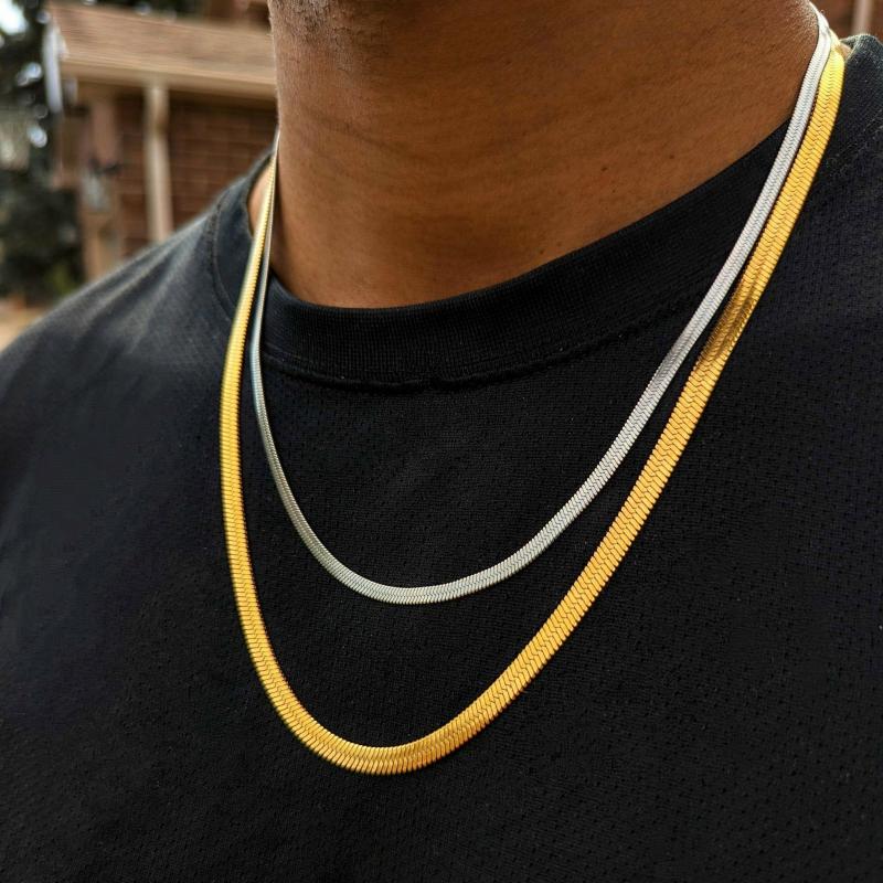 Chains | 18k Gold Herringbone Chain Chains Chains