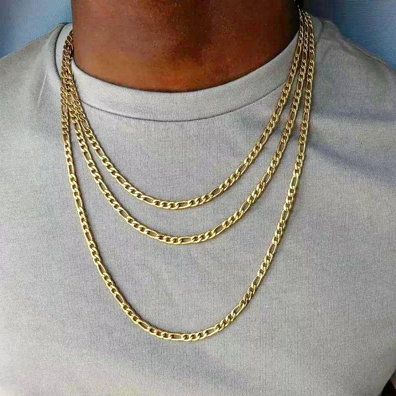 Chains | 24K Gold Gold Figaro Chain Chains Chains