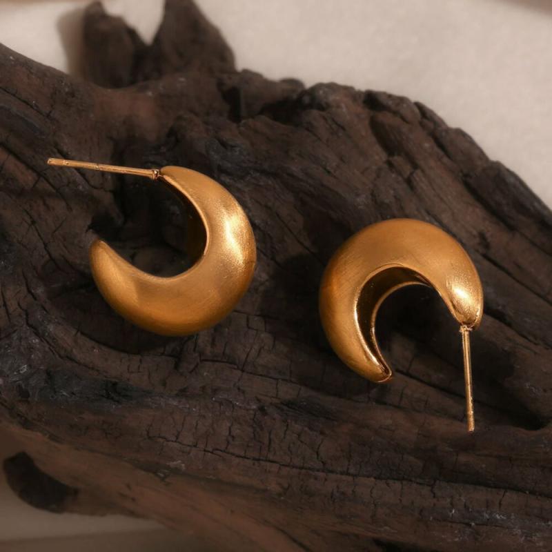 Earrings | Crescent Stud Earrings Earrings Earrings