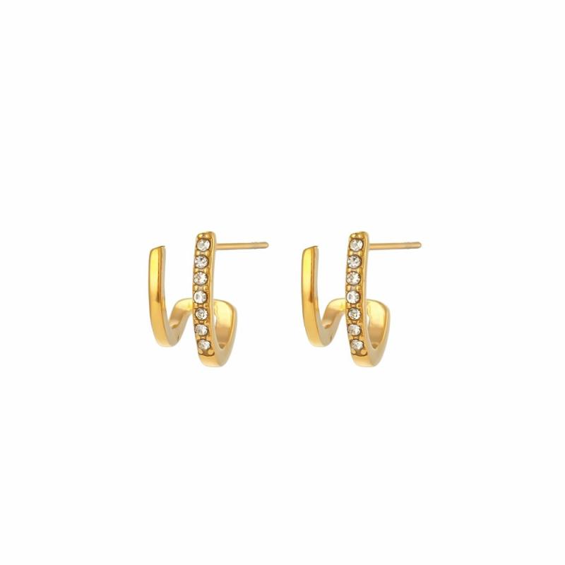 Earrings | Gemini Double Loop Stud Earrings Earrings Earrings