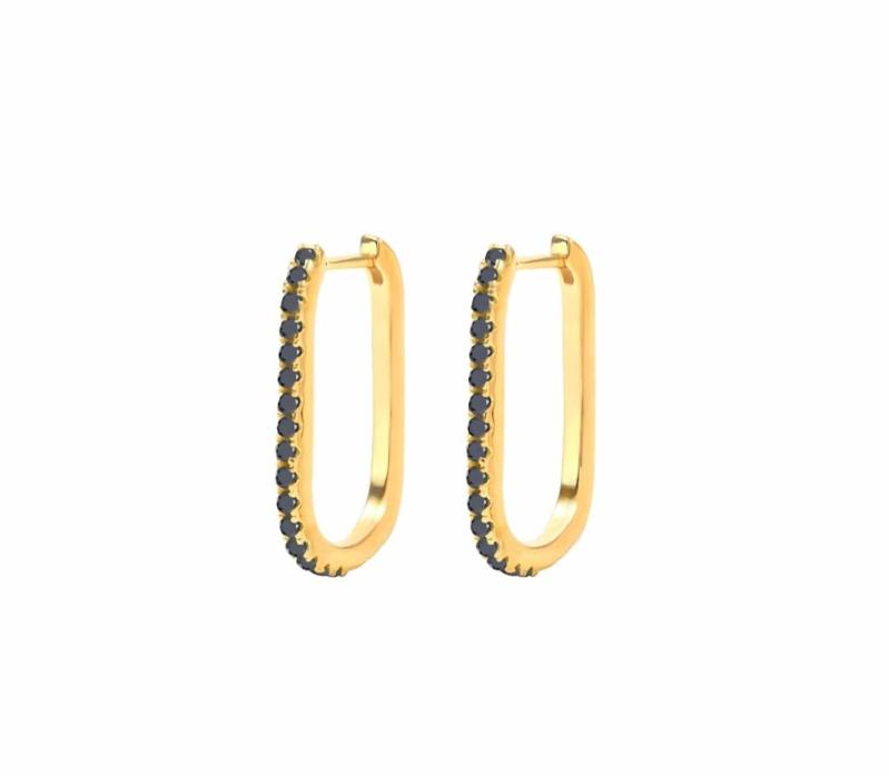 Earrings | Pavé Square Hoop Earrings Earrings Earrings