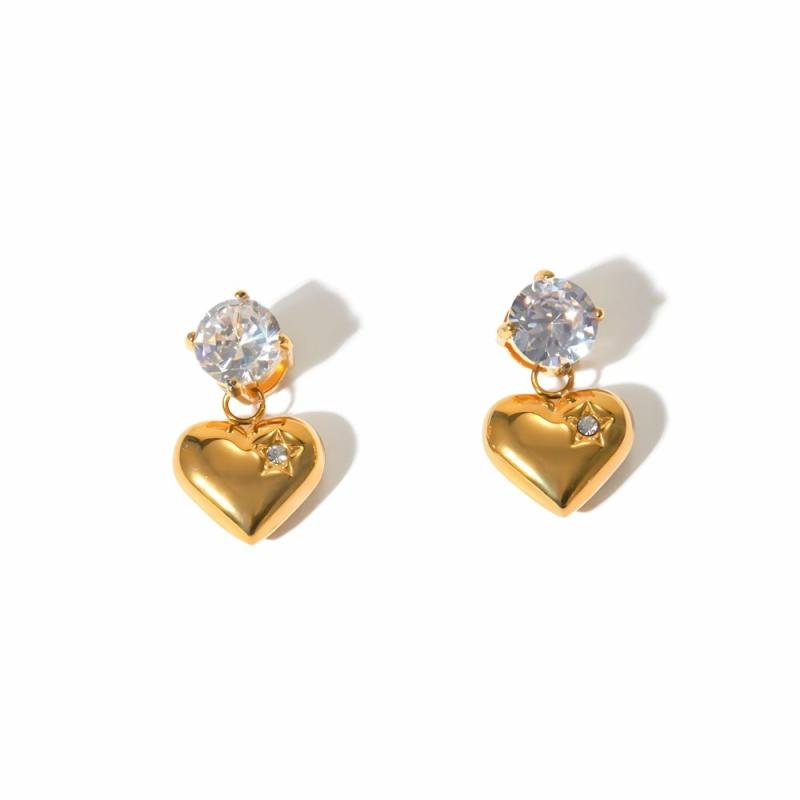 Earrings | Starlit Heart Stud Earrings Earrings Earrings