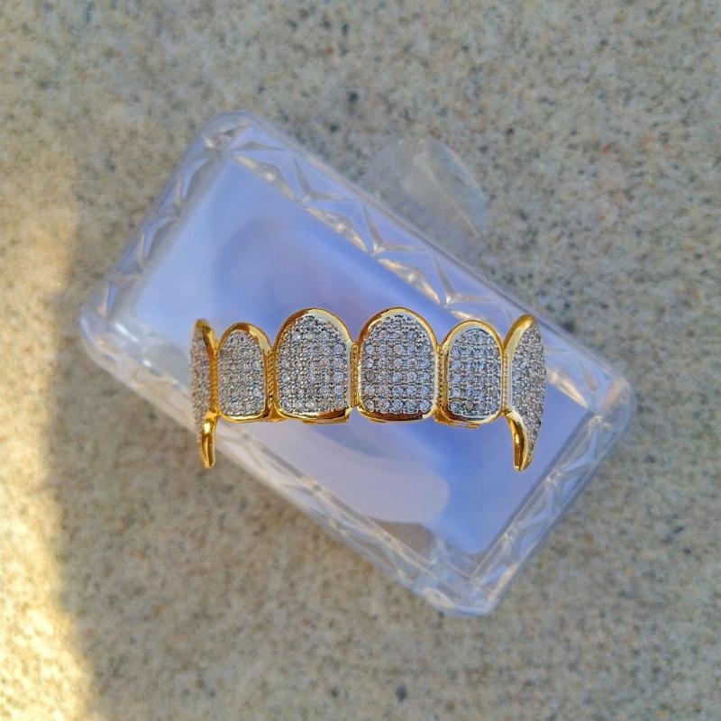 Grillz | 18K Gold Diamond Vampire Grillz Grillz Grillz