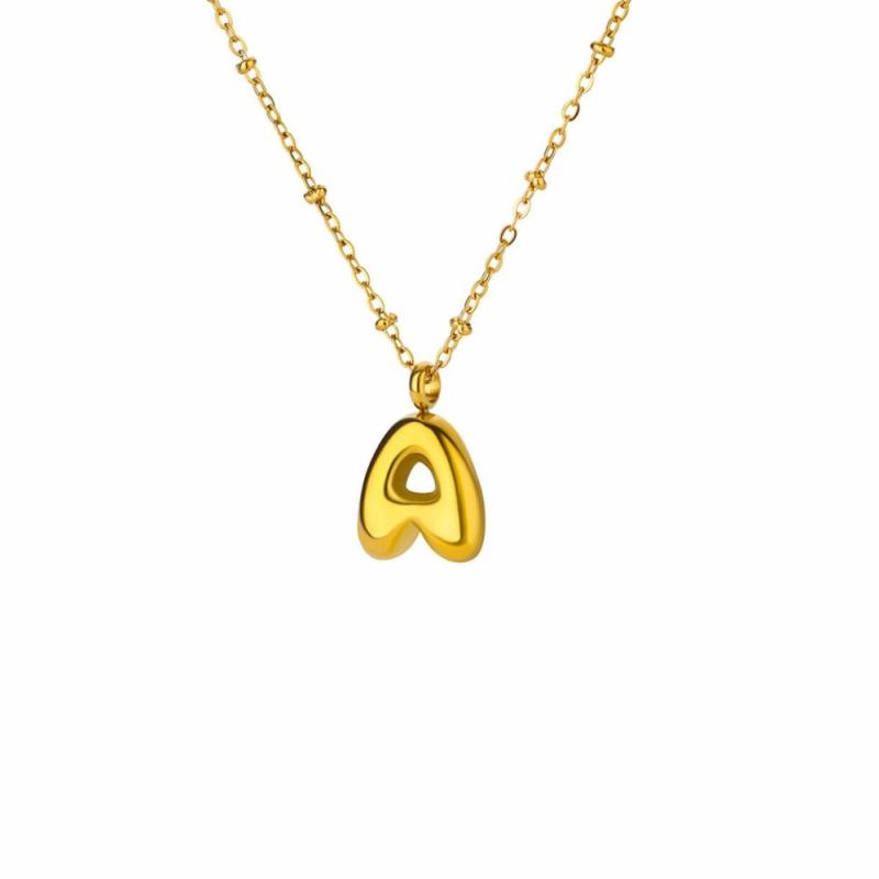 Pendant Necklaces | Bubbly Alphabet Necklace Jewelry Pendant Necklaces