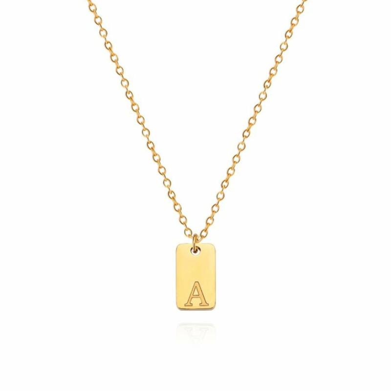 Pendant Necklaces | Oblong Alphabet Necklaces Jewelry Pendant Necklaces