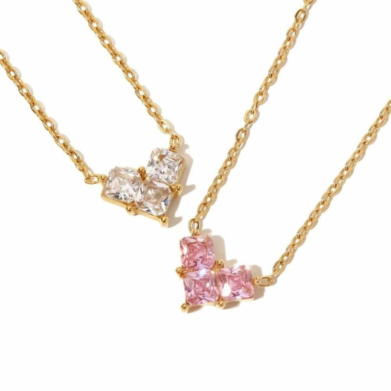 Pendant Necklaces | Pure Heart Stud Necklace Jewelry Pendant Necklaces