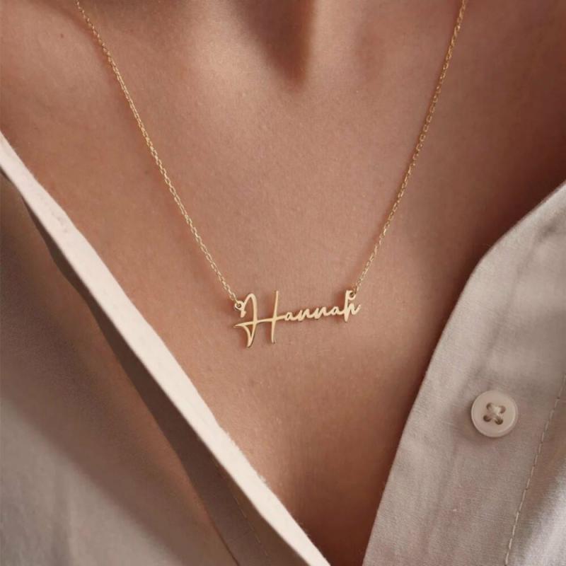 Pendant Necklaces | Unique Nameplate Necklace Jewelry Pendant Necklaces