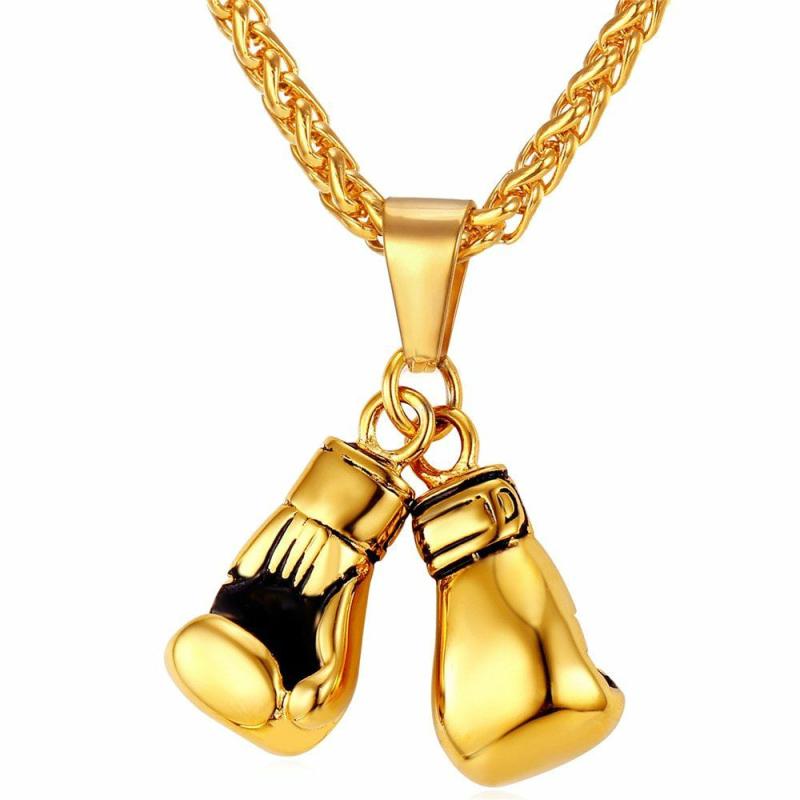 Pendants With Chains | 18k Gold Boxing Pendant Jewelry Pendants With Chains