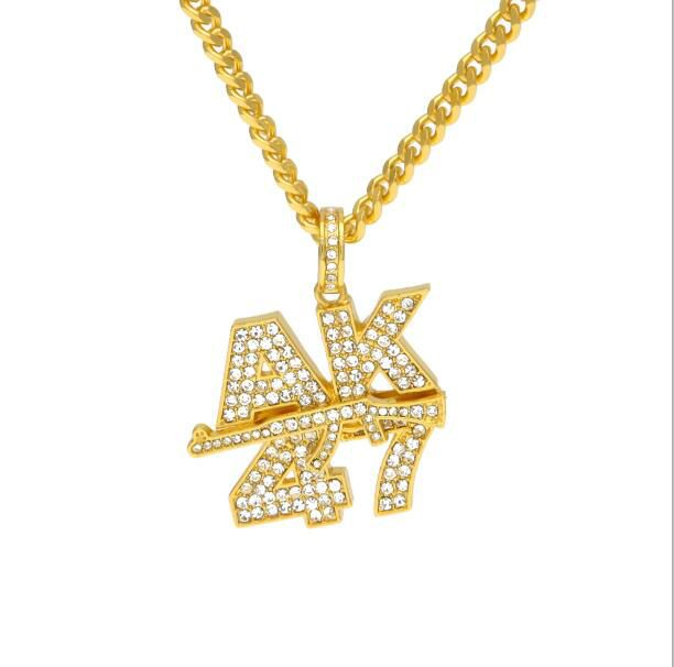 Pendants With Chains | Diamond AK 47 Jewelry Pendants With Chains