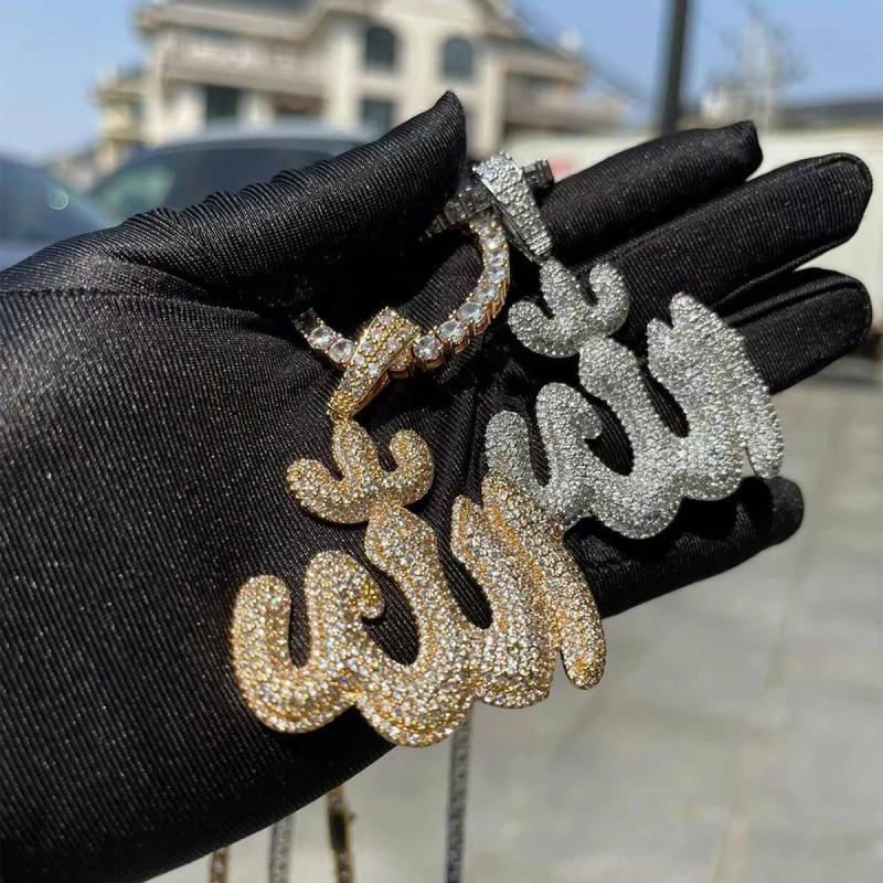 Pendants With Chains | Diamond Allah Pendant Jewelry Pendants With Chains