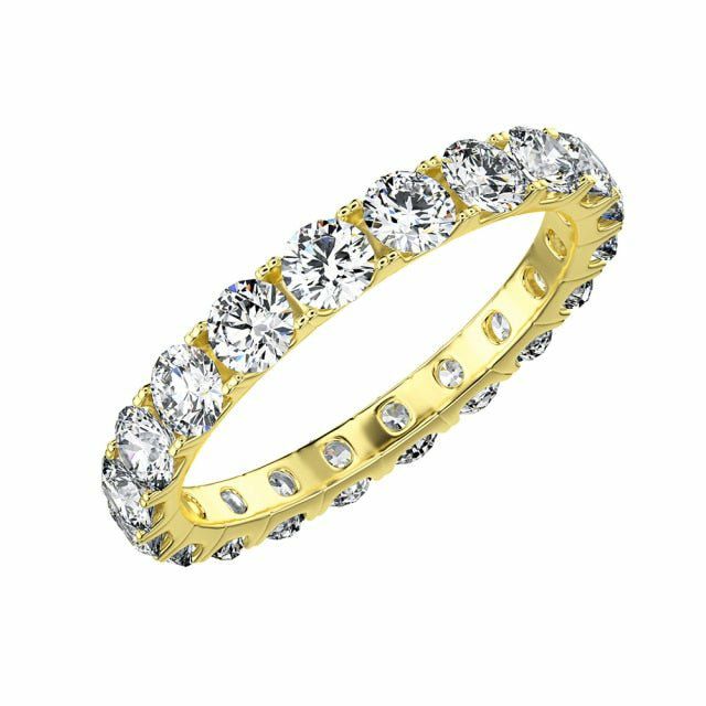 Rings | 3mm Moissanite Diamond Eternity Ring Jewelry Moissanite