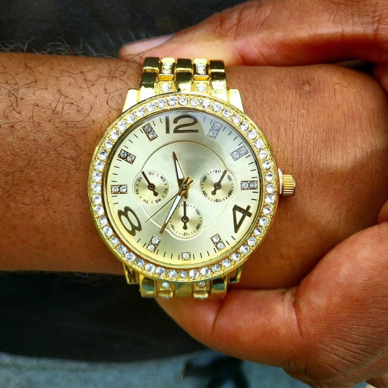 Watches | 18K Gold Diamond Face Watch 2 Jewelry Watches